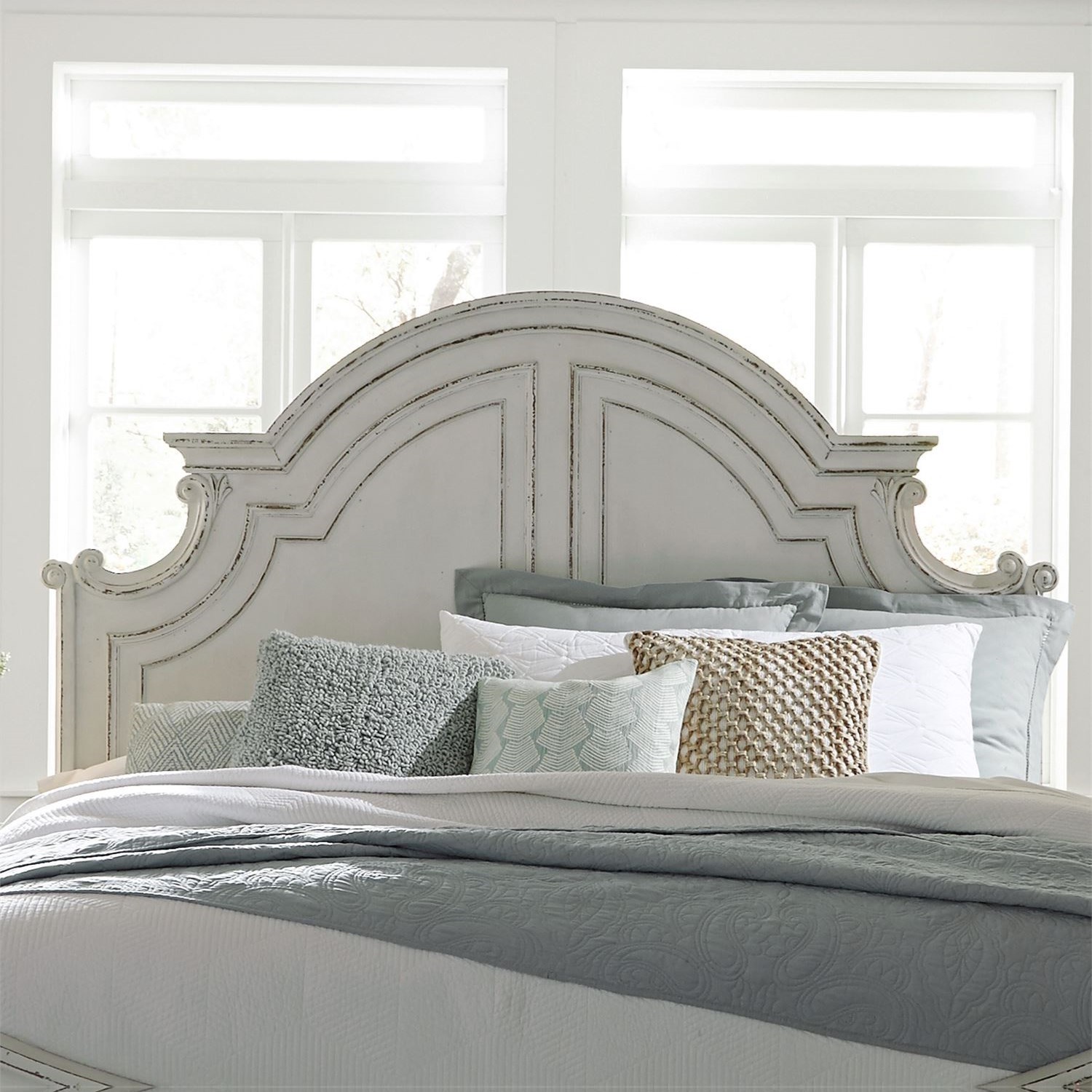 Magnolia oak outlet white twin headboard